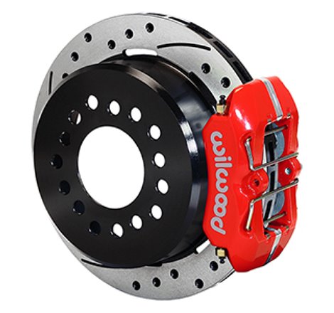 Wilwood Dynapro 12 Bolt Low-Pro Rear Kit w/ E-Brake 11in Drilled & slotted / 2.75-2.81in off - Red