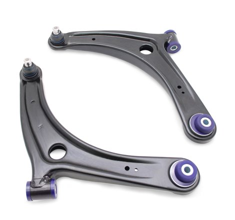 SuperPro 2008 Mitsubishi Lancer GTS Front Lower Control Arm Set w/ Bushings - w/ Positive Caster