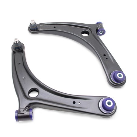 SuperPro 2008 Mitsubishi Lancer GTS Front Lower Control Arm Set w/ Bushings - w/ Positive Caster