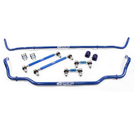 SuperPro 2018 Kia Stinger Base Front / Rear 24mm F/18mm R Adjustable Sway Bar and Link Set