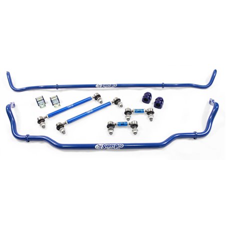 SuperPro 2018 Kia Stinger Base Front / Rear 24mm F/18mm R Adjustable Sway Bar and Link Set