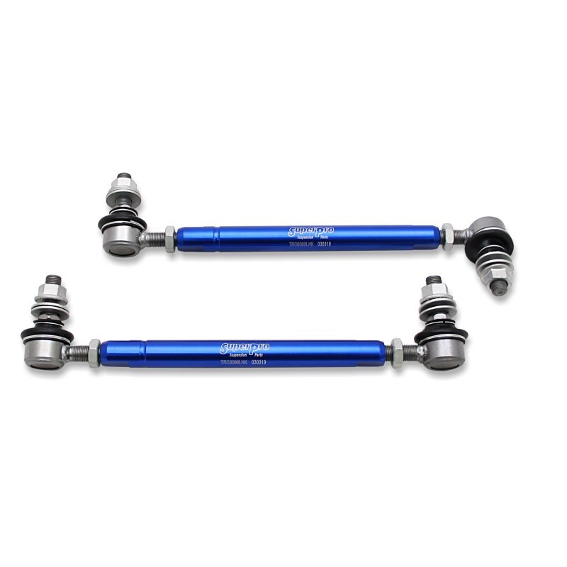 SuperPro 2001 Toyota Highlander Limited Front HD Adjustable End Link Set (12mm Studs 254mm-305mm)