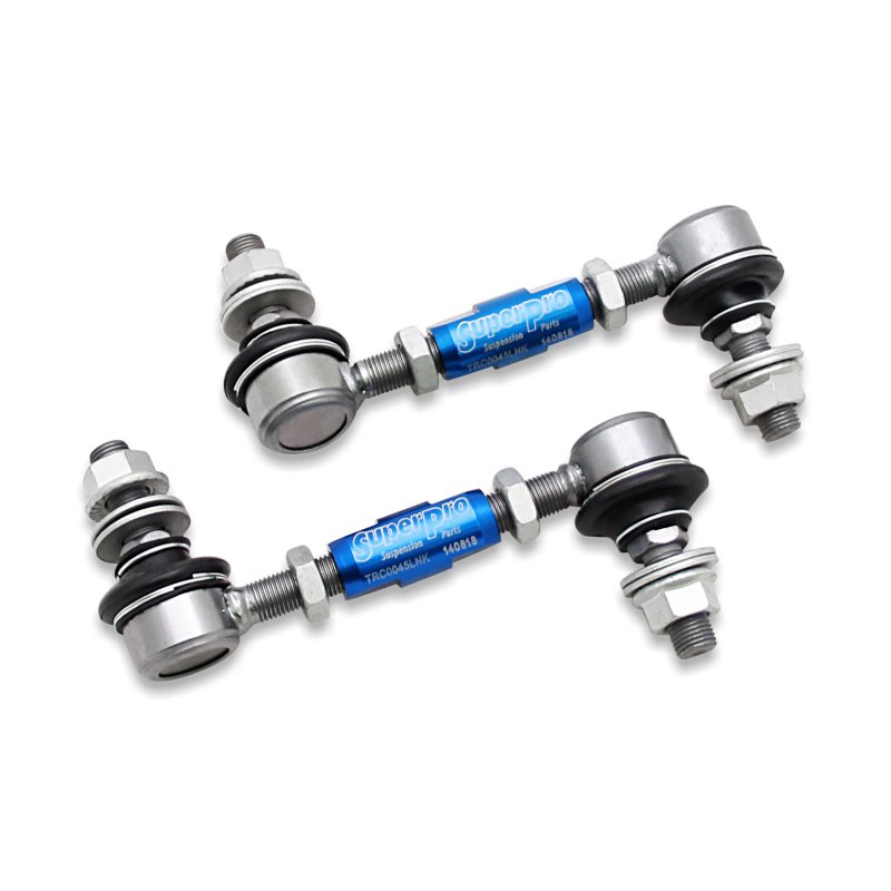 SuperPro 2018 Kia Stinger Base Rear HD Adjustable End Link Set (12mm Studs 125mm-145mm)