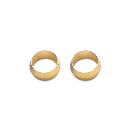 Vibrant 5/8in Brass Olive Hardline Tubing Inserts (2 Pack)