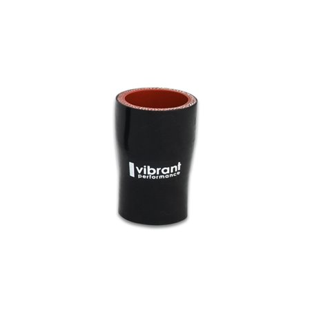 Vibrant Silicone Reducer Coupler 1.25in ID x 1.125in ID x 3.00in Long - Black