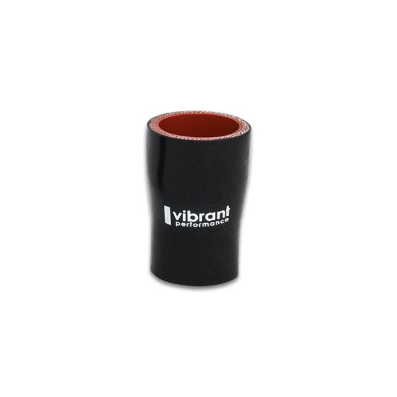 Vibrant Silicone Reducer Coupler 1.375in ID x 1.125in ID x 3.00in Long - Black