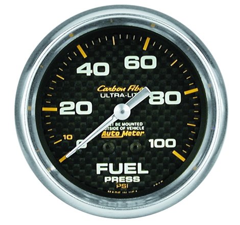 Autometer Carbon Fiber 66.7mm 100 PSI Mechanical Oil Pressure Gauge