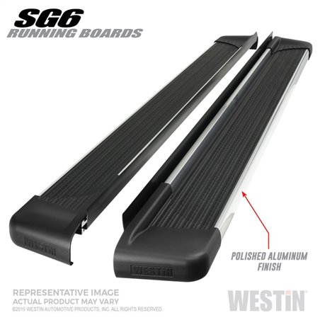 Westin SG6 Polished Aluminum Running Boards 79 in