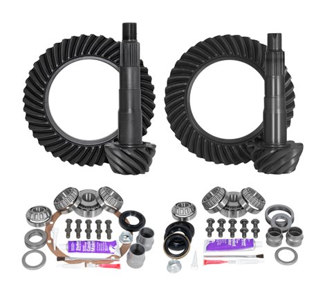 Yukon Gear Ring & Pinion Gear Kit Package Front & Rear with Install Kits - Toyota 8in/8IFS