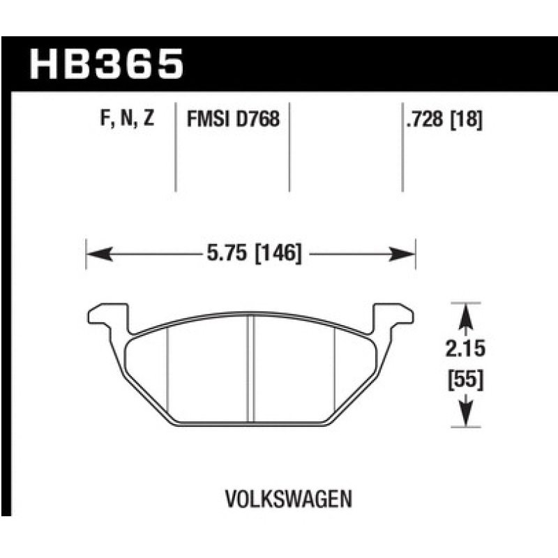 Hawk HPS 5.0 Street Brake Pads - Front