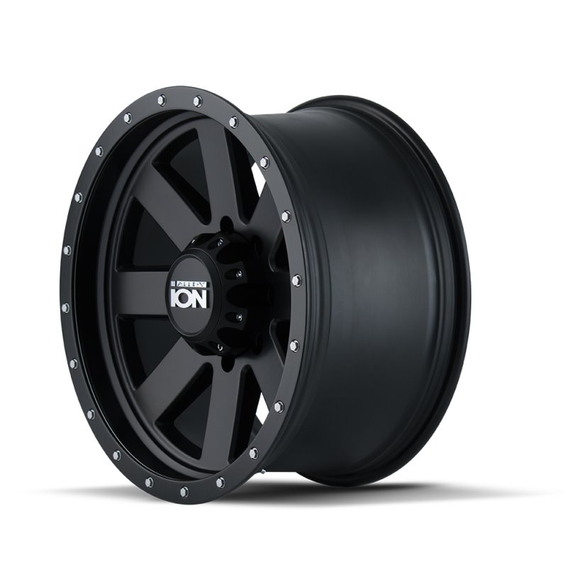 ION Type 134 20x10 / 5x127 BP / -19mm Offset / 83.82mm Hub Matte Black/Black Beadlock Wheel