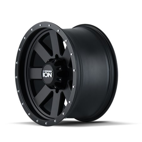 ION Type 134 20x10 / 5x127 BP / -19mm Offset / 83.82mm Hub Matte Black/Black Beadlock Wheel