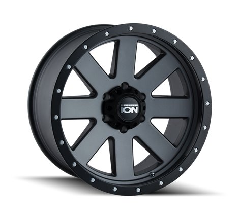 ION Type 134 18x9 / 6x139.7 BP / 18mm Offset / 106mm Hub Matte Gunmetal/Black Beadlock Wheel