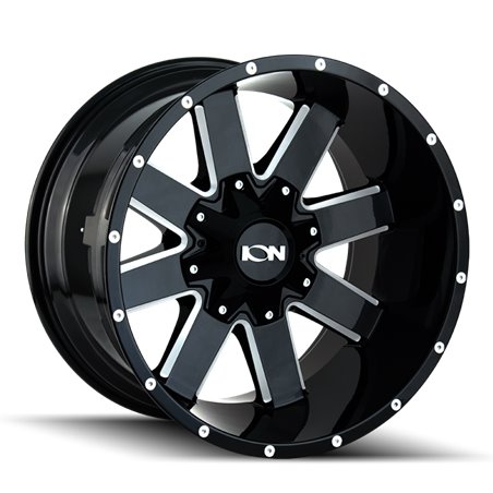 ION Type 141 20x10 / 5x127 BP / -19mm Offset / 87mm Hub Gloss Black Milled Wheel