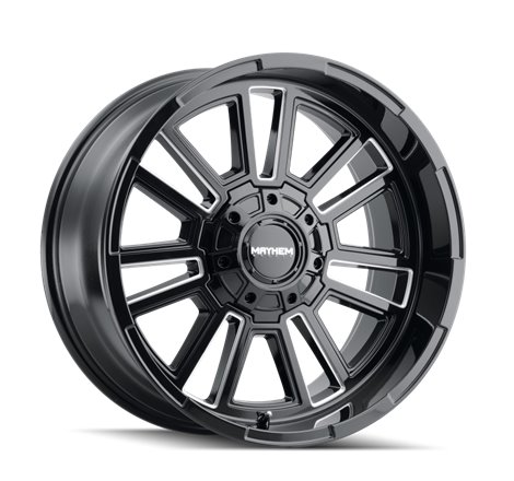 Mayhem 8115 Apollo 20x10 / 8x165.1 BP / -19mm Offset / 125.2mm Hub Black w/ Milled Spokes Wheel