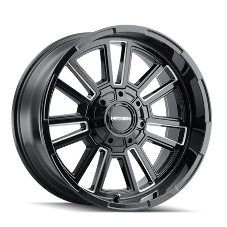 Mayhem 8115 Apollo 20x10 / 8x170 BP / -19mm Offset / 125.2mm Hub Black w/ Milled Spokes Wheel