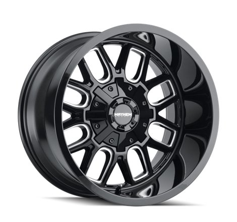 Mayhem 8107 Cogent 20x10 / 8x165.1 BP / -19mm Offset / 130.8mm Hub Black w/ Milled Spokes Wheel