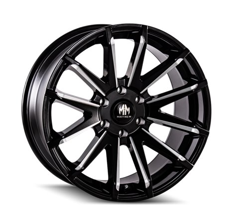 Mayhem 8109 Crossfire 22x9.5 / 6x114.3 BP / 10mm Offset / 78.3mm Hub Black w/ Milled Spokes Wheel