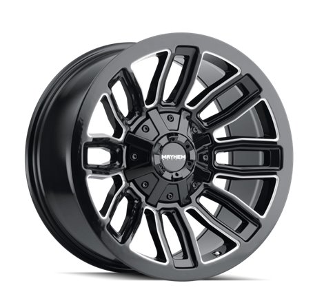 Mayhem 8108 Decoy 20x10 / 8x165.1 BP / -19mm Offset / 130.8mm Hub Black w/ Milled Spokes Wheel