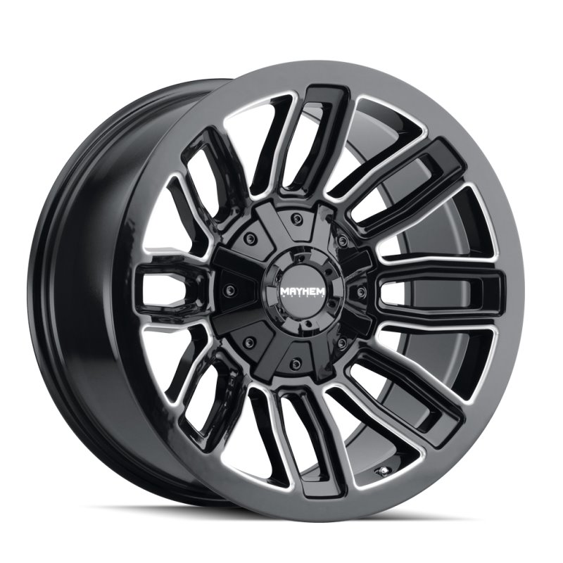 Mayhem 8108 Decoy 20x10 / 8x165.1 BP / -19mm Offset / 130.8mm Hub Black w/ Milled Spokes Wheel