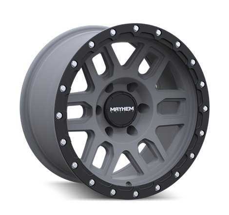 Mayhem 8304 Delta 20x9/8x165.1 BP/-12mm Offset/125.2mm Hub Matte Gunmetal w/ Matte Black Lip Wheel