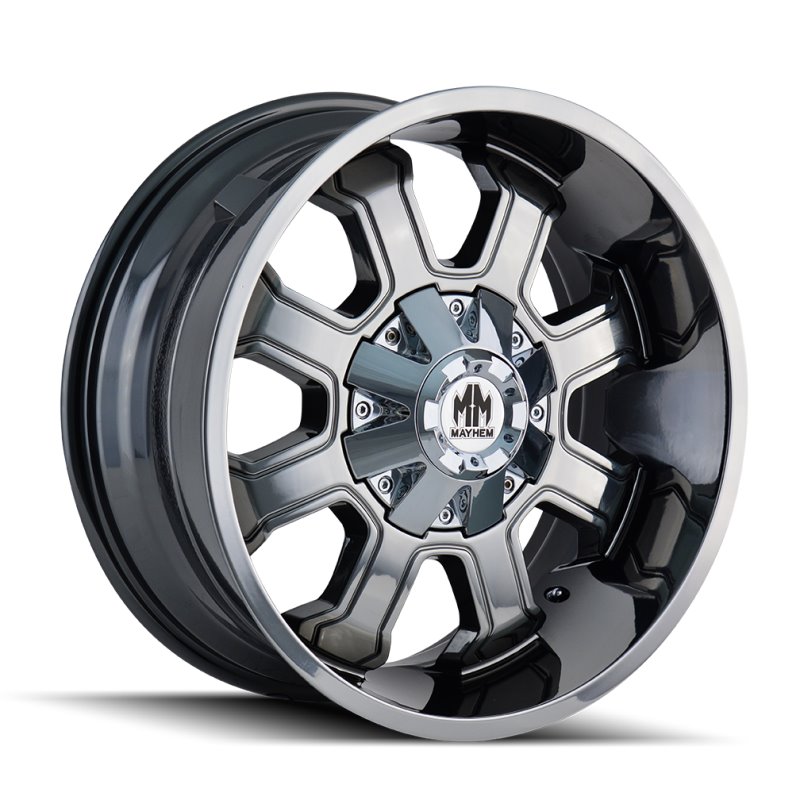 Mayhem 8103 Fierce 22x12 / 8x165.1 BP / -44mm Offset / 130.8mm Hub Chrome Wheel