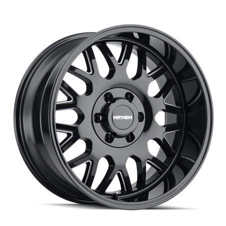 Mayhem 8110 Tripwire 20x10 / 5x139.7 BP / -19mm Offset / 110mm Hub Black w/ Milled Spokes Wheel