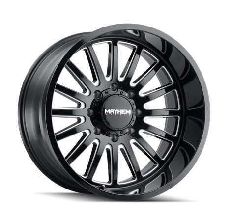 Mayhem 8114 Utopia 20x10 / 8x165.1 BP / -19mm Offset / 125.2mm Hub Black w/ Milled Spokes Wheel