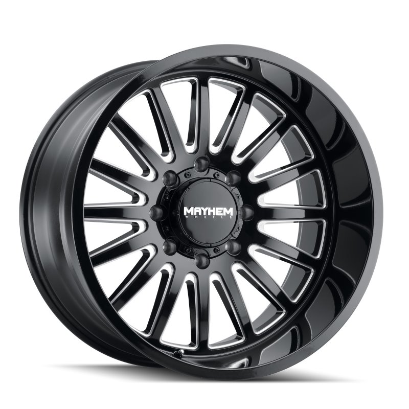 Mayhem 8114 Utopia 20x10 / 5x127 BP / -19mm Offset / 71.5mm Hub Black w/ Milled Spokes Wheel