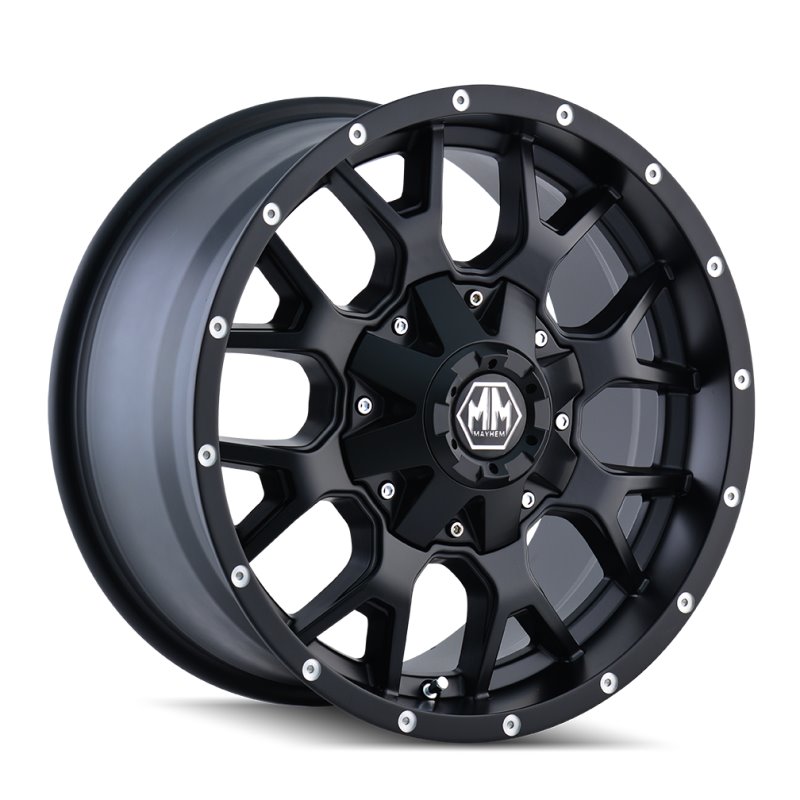 Mayhem 8015 Warrior 20x10 / 8x165.1 BP / -25mm Offset / 130.8mm Hub Matte Black Wheel