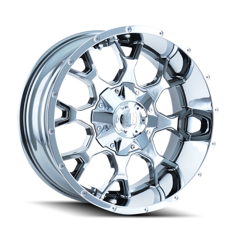 Mayhem 8015 Warrior 20x10 / 8x165.1 BP / -25mm Offset / 130.8mm Hub Chrome Wheel