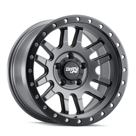 Dirty Life 9309 Canyon Pro 17x9/6x139.7 BP/-12mm Offset/106mm Hub Satin Graphite Wheel - Beadlock