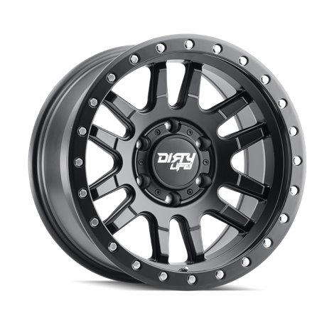 Dirty Life 9309 Canyon Pro 17x9/6x139.7 BP/-12mm Offset/106mm Hub Matte Black Wheel - Beadlock