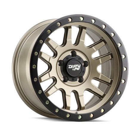 Dirty Life 9309 Canyon Pro 17x9/6x139.7 BP/-12mm Offset/106mm Hub Satin Gold Wheel - Beadlock