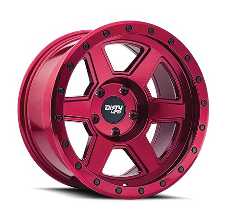 Dirty Life 9315 Compound 17x9 / 6x139.7 BP / -12mm Offset / 106mm Hub Crimson Candy Red Wheel