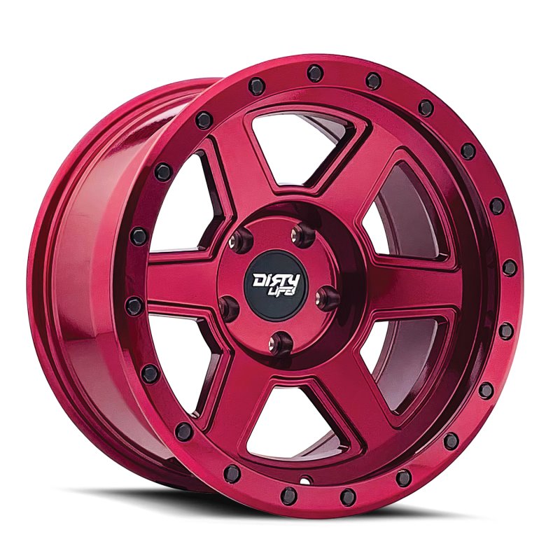 Dirty Life 9315 Compound 17x9 / 6x139.7 BP / -12mm Offset / 106mm Hub Crimson Candy Red Wheel