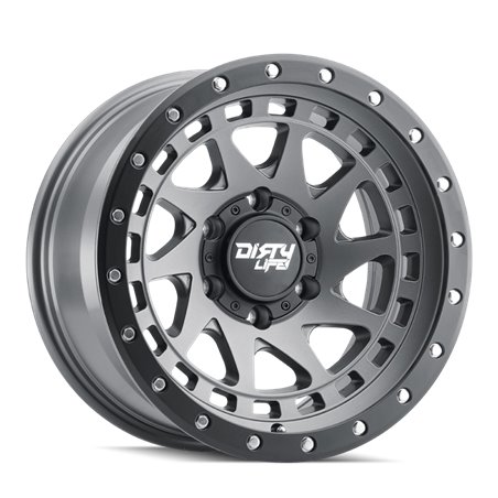 Dirty Life 9311 Enigma Pro 17x9/5x139.7 BP/-38mm Offset/108.1mm Hub Satin Graphite Wheel - Beadlock