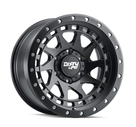 Dirty Life 9311 Enigma Pro 17x9/8x165.1 BP/-12mm Offset/130.8mm Hub Matte Blk Wheel - Beadlock