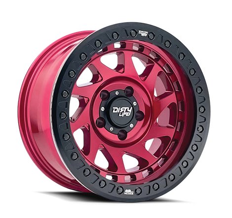 Dirty Life 9313 Enigma Race 17x9 / 8x165.1 BP / -12mm Offset / 130.8mm Hub Crimson Candy Red Wheel