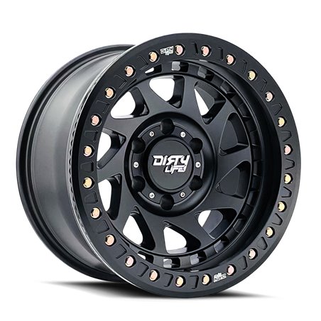 Dirty Life 9313 Enigma Race 17x9 / 8x165.1 BP / -12mm Offset / 130.8mm Hub Matte Black Wheel