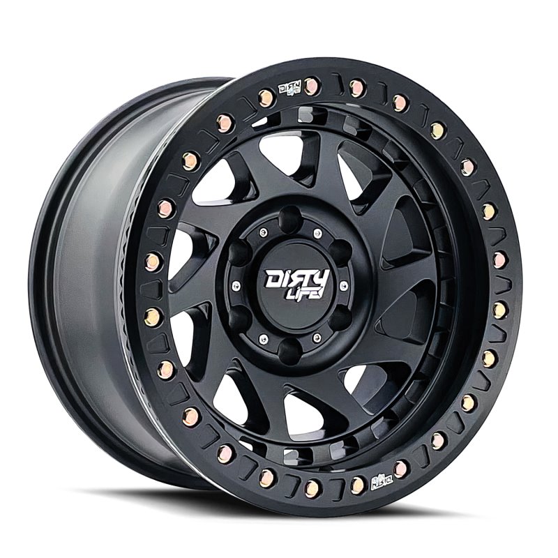 Dirty Life 9313 Enigma Race 17x9 / 6x139.7 BP / -12mm Offset / 106mm Hub Matte Black Wheel