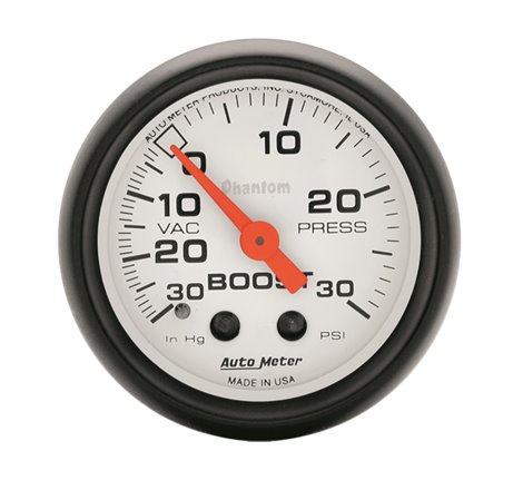 Autometer Phantom 52mm 30 PSI Mechanical Boost Gauge