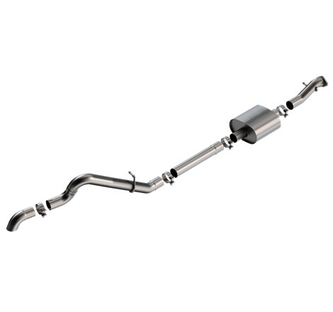 Borla 21-22 Ford Bronco 2.3L 2DR/4DR T-304 Stainless Steel Cat-Back S-Type Exhaust - Brushed