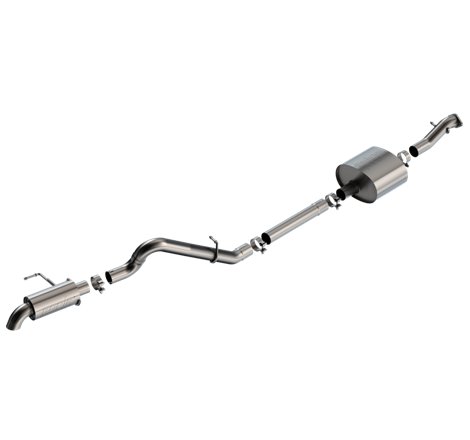 Borla 21-22 Ford Bronco 2.7L 2DR/4DR T-304 Stainless Steel Cat-Back Touring Exhaust - Brushed