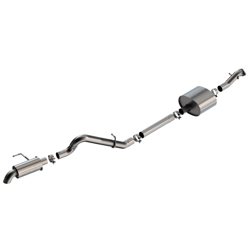 Borla 21-22 Ford Bronco 2.7L 2DR/4DR T-304 Stainless Steel Cat-Back Touring Exhaust - Brushed