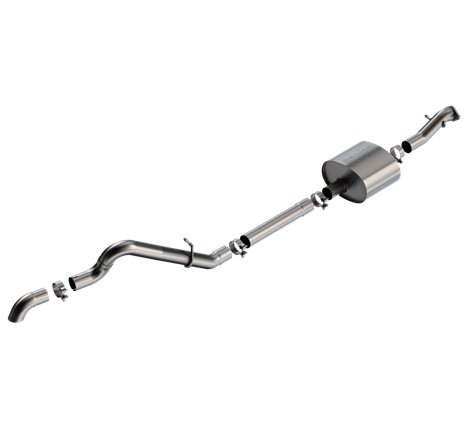 Borla 21-22 Ford Bronco 2.7L 2DR/4DR T-304 Stainless Steel Cat-Back S-Type Exhaust - Brushed