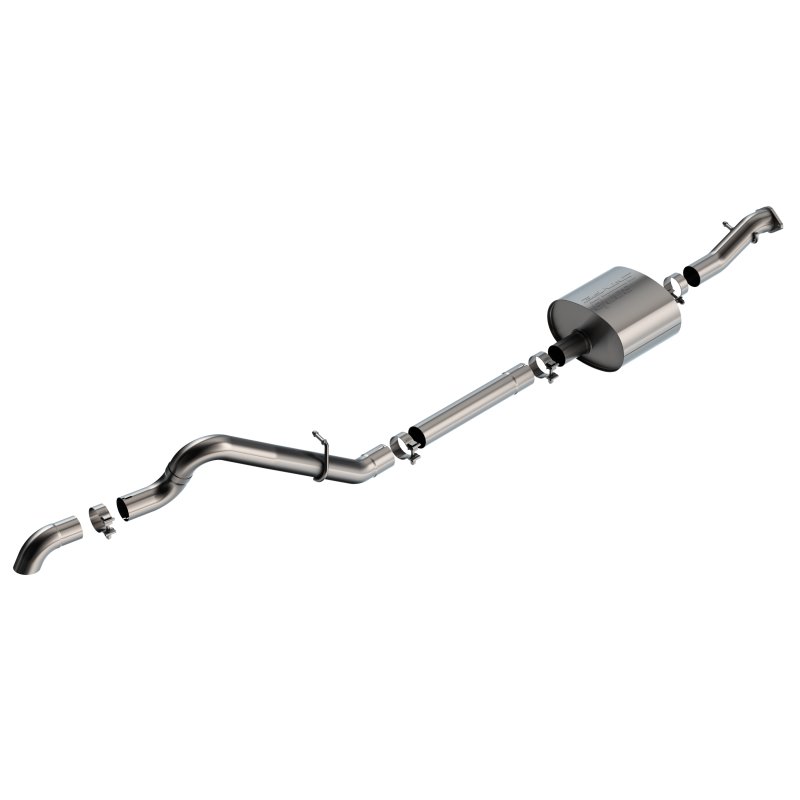 Borla 21-22 Ford Bronco 2.7L 2DR/4DR T-304 Stainless Steel Cat-Back S-Type Exhaust - Brushed