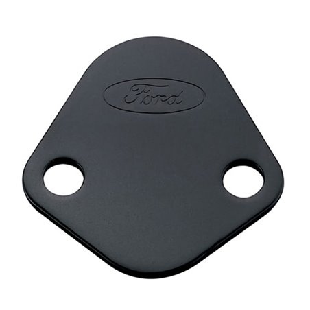 Ford Racing Fuel Pump Block Off Plate - Black Crinkle Finish w/ Ford Oval