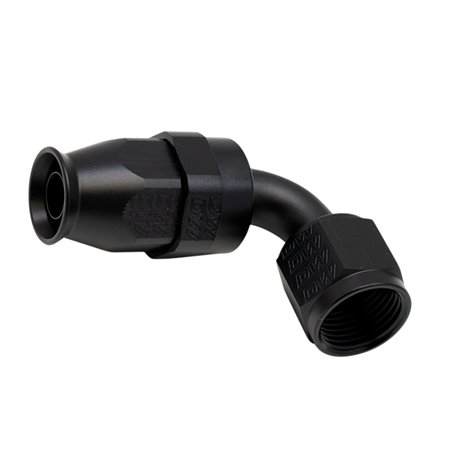 DeatschWerks 8AN Female Swivel 90-Degree Hose End PTFE (Incl 1 Olive Insert) - Anodized Matte Black