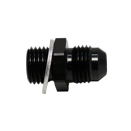 DeatschWerks 6AN Male Flare to M14 X 1.5 Male Metric Adapter (Incl Washer) - Anodized Matte Black